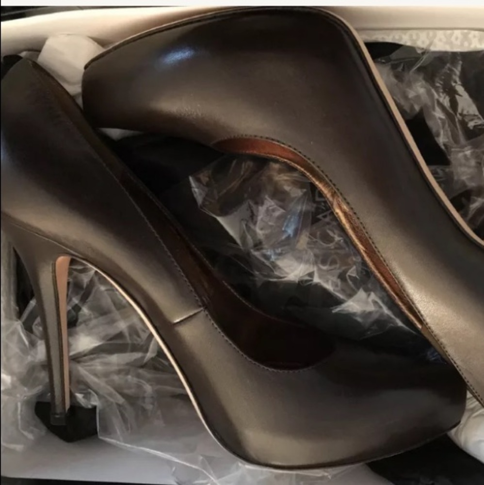 Escada chocolate brown hidden platform 10